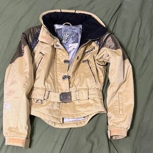 Spyder Women's Beige and Dark Brown Insulated Ski Jacket